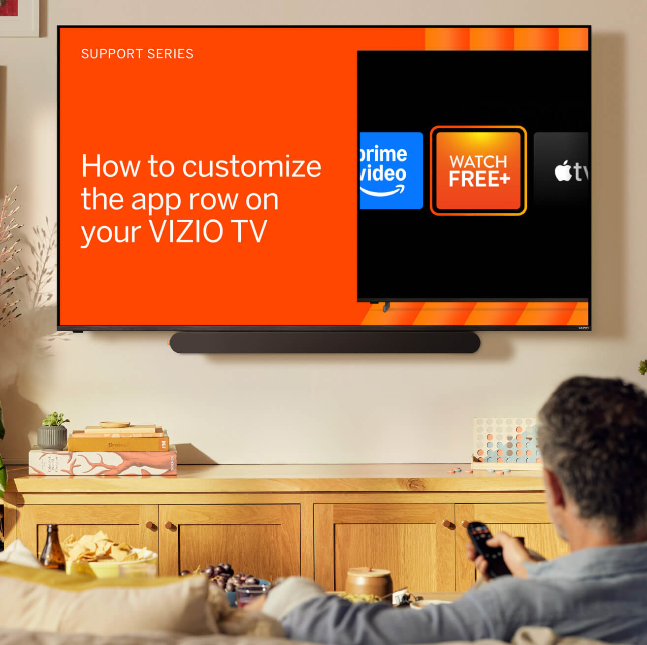 how to customize the app row on your vizio tv