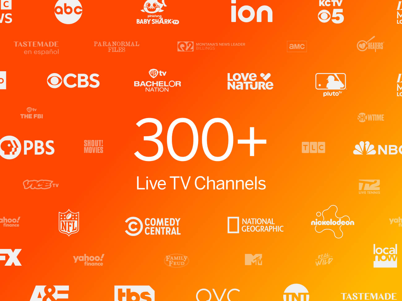 300+ live tv channels